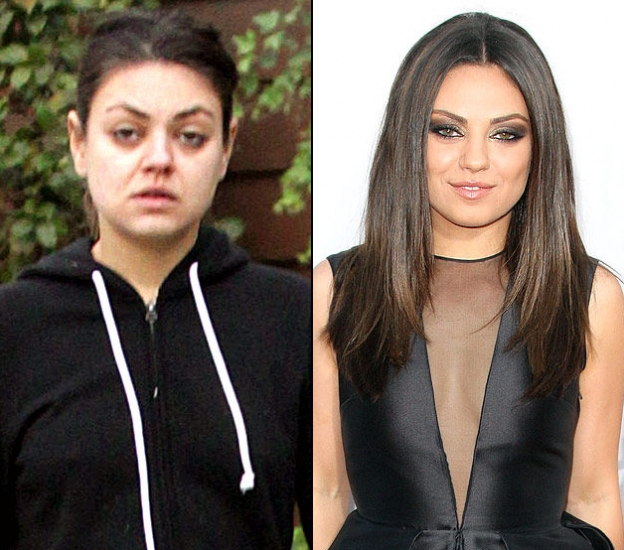 Mila Kunis senza trucco