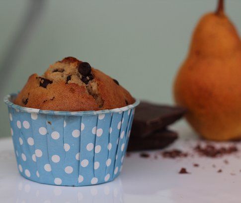 muffin alle pere e cioccolato