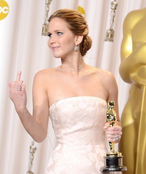 Jennifer Lawrence alla c.stampa Oscar 2013 - foto Sonicnation.ca