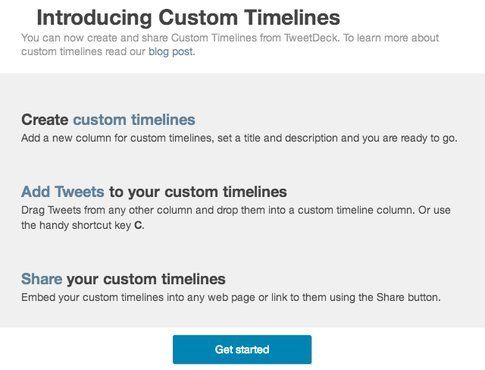 Custom timeline