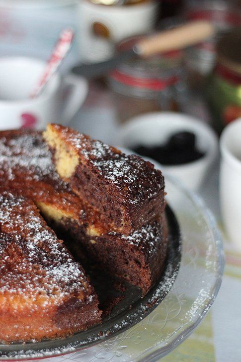 torta muccata al cacao e vaniglia