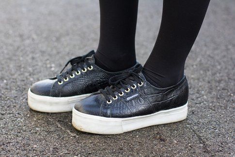 Il mio Look: osa con un paio di pantaloncini in lana! Superga Sneakers