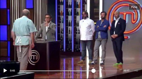 Un fotogramma da Masterchef - foto Facebook Philippe Léveillé