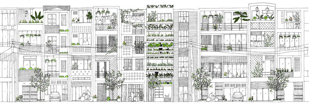 Un'abitazione a strati vegetali: Vo Trong Nghia Architects