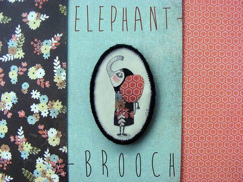 Noe's Mind - Elephant brooch