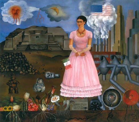 Frida Kahlo. Autoritratto al confine tra Messico e Stati Uniti© Banco de México D. Rivera & F. Kahlo Museums Trust by SIAE 2014