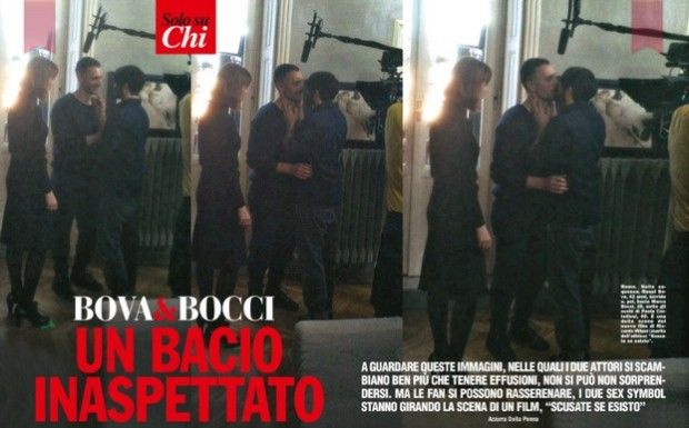 Marco Bocci e Raoul Bova: baci hot sul set