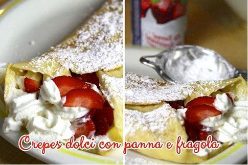 Crepes dolci con Spray Pan e fragola