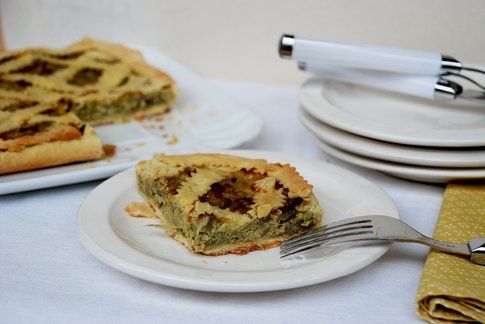 Torta rustica carciofi e porro. Ricetta e foto di Roberta Castrichella.