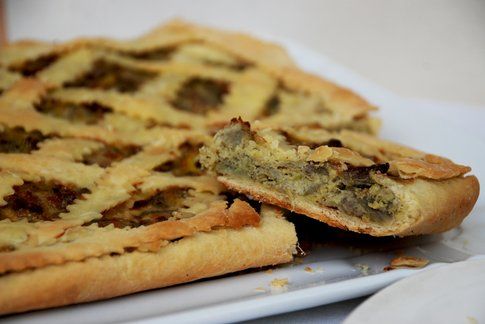 Torta rustica carciofi e porro. Ricetta e foto di Roberta Castrichella.