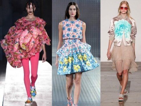 Comme des Garçons, Mary Katrantzou, Jonathan Saunders, SS 2014 Flowers Trend