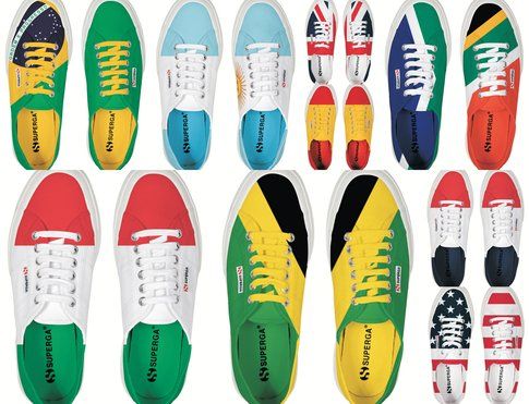 Classica Superga 2750 unisex personalizzata con stampa bandiera di diversi paesi