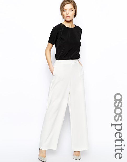 pantaloni palazzo bianchi di Asos