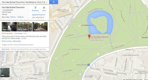 Il Parco di Buttes-Chaumont - Google Earth