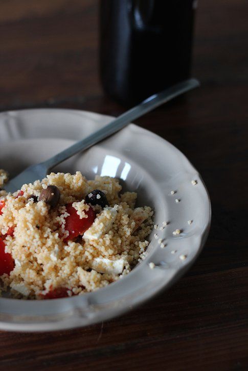 Cous Cous estivo alle olive taggiasche e pomodoro