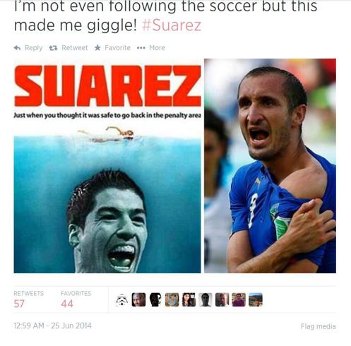 Italia-Uruguay: le parodie sul morso di Suarez