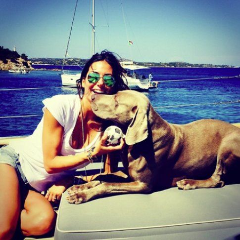 Elisabetta Gregoraci con il suo cane Ulisse