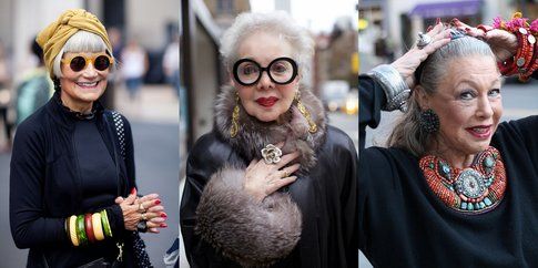 Splendide over 60 ritratte in scatti Streetstyle per le strade di NY da Ari Seth Cohen del blog advancedstyle.blogspot.it