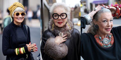 Splendide over 60 ritratte in scatti Streetstyle per le strade di NY da Ari Seth Cohen del blog  advancedstyle.blogspot.it