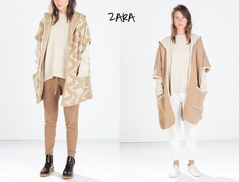 Cappe e Mantelle proposte da Zara per la collezione Autunno/Inverno