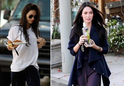 Megan Fox con le posate di plastica e bibite usa e getta