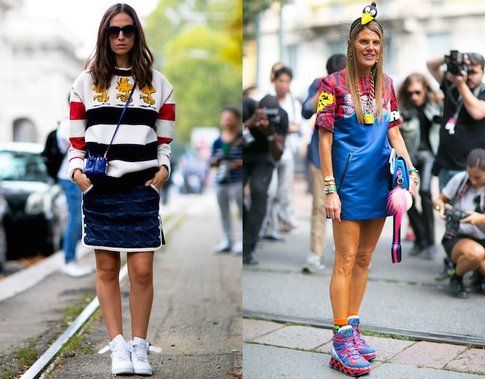 Erika Bordin e Anna Dello Russo con completi Sporty- Chic- fonte: Ellecanada.com