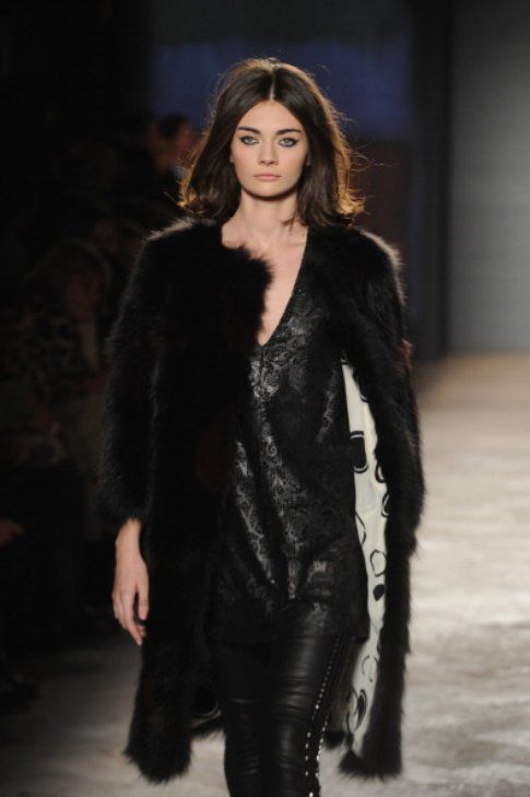 Simonetta Ravizza black lather and fur FW 14-15