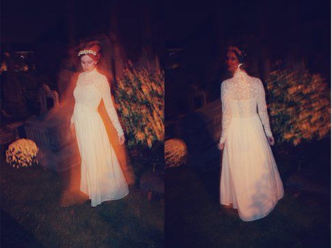 Annabeth del blog Styling Dutchman vestita da sposa cadavere/fantasma: fonte : https://kittenhood.ro/