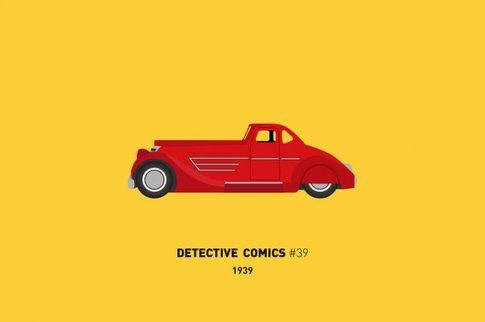 Batman Comic Books: 1939 – Original Red Sedan