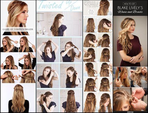 Semi-raccolti - fonte : popsugar.com girlhairstyles.org topinspired.com thefashionspot.com