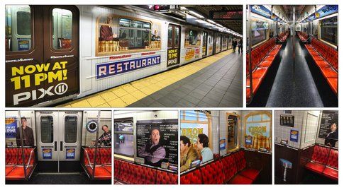 Seinfeld on PIX 11. Sony TV Seinfeld Interior and Exterior MTA Wrap