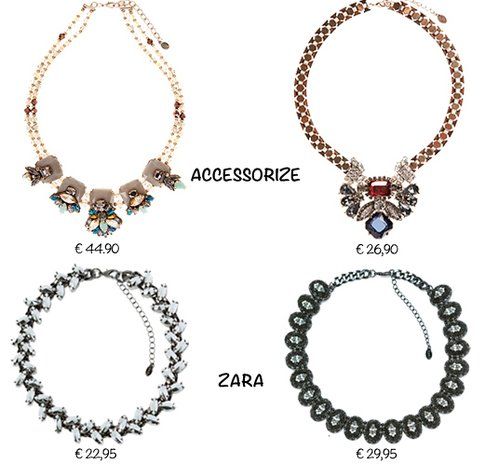 Le collane di Accessorize e Zara