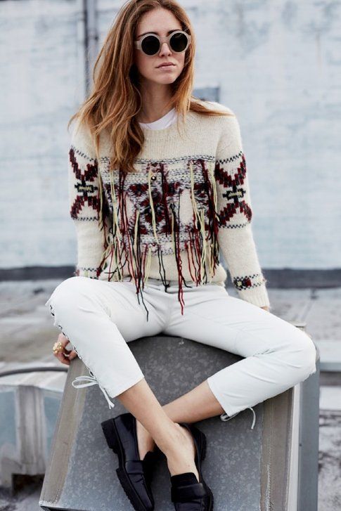 Dal blog The Blond Salad – Chiara Ferragni in total look firmato Isabel Marant