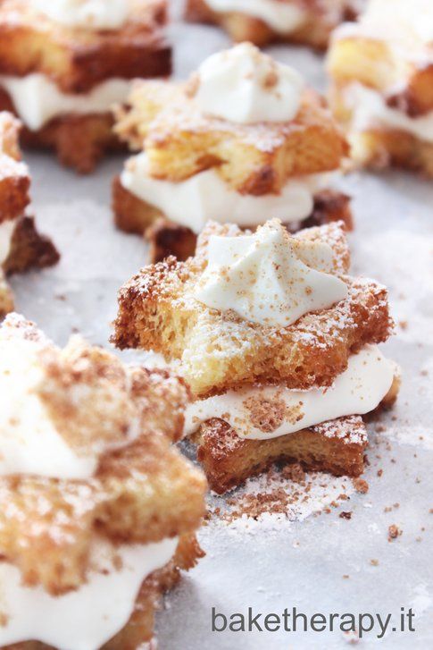 Pandoro croccante con mousse di cioccolato bianco e amaretti