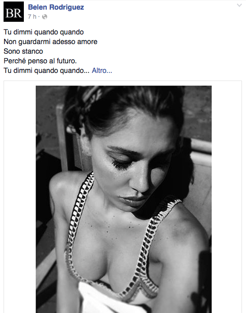 L'omaggio di Belen a Pino Daniele ed è subito polemica