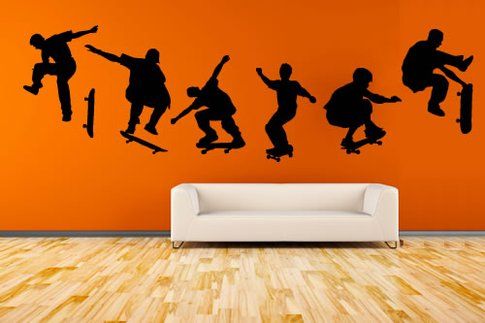 Skateboarders Wall Decal