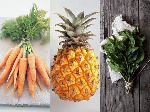 Tre alleati contro l'alito cattivo: alimentazione a base di frutta e verdura, succo d'ananas e foglie di menta - pinterest