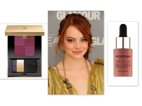 Blush Marsala come Emma Stone usando i blush di YSL e  Pupa