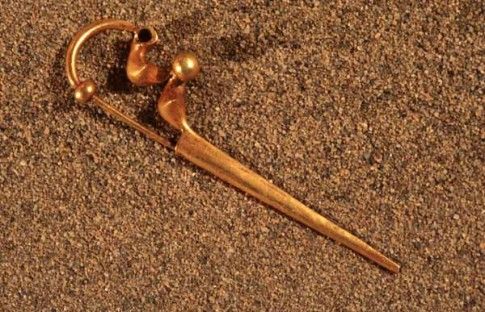 Casalmarittimo fibula in oro