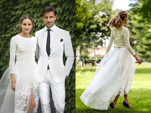 L'originale abito da sposa di Olivia Palermo. Foto: Olivia Palermo