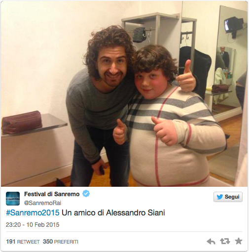 Sanremo 2015: Alessandro Siani e la gaffe sul bambino sovrappeso
