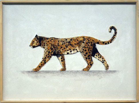 Aneme Mosaico. Panthera pardus - 37,5 x 28,5 cm - 2014