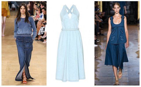 Gonne e abiti in denim - collezioni primavera/estate 2015