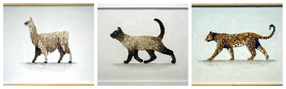 Bellissimi ritratti di animali realizzati a mosaico