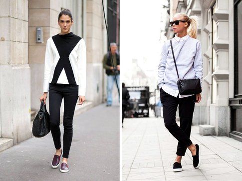 Felpa + Slip-on. Foto: Glamradar- How I Wear