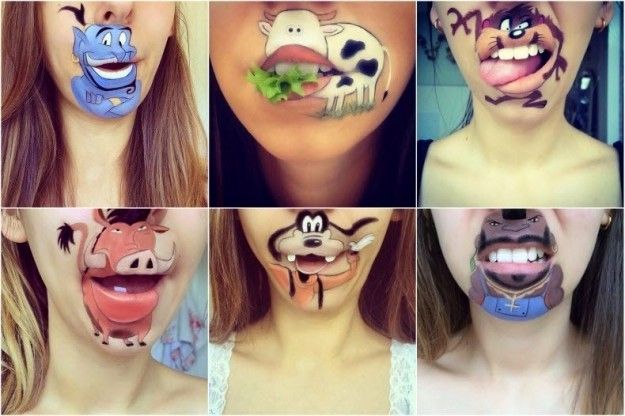 Make-up artistico: i cartoni animati sulle labbra