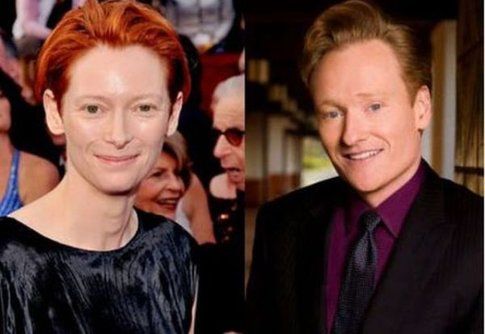 Tilda Swinton e Conan O’Brien