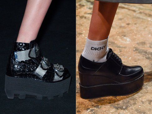 Le scarpe platform di Alexander Wang e DKNY per l'autunno-inverno 2015-2016