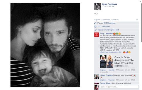 La famiglia al completo su Facebook