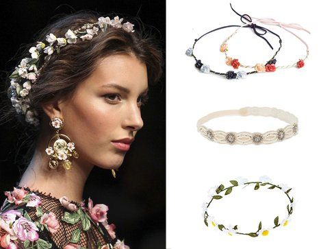 Fascette con i fiori di H&m, Asos e Accessorize